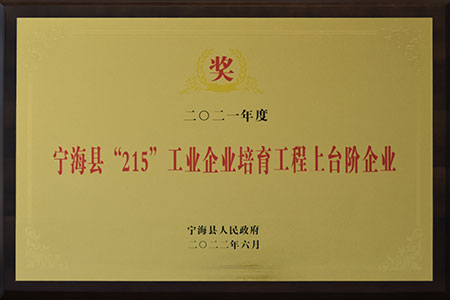 寧?？h215工業(yè)企業(yè)培育工程上臺(tái)階企業(yè)